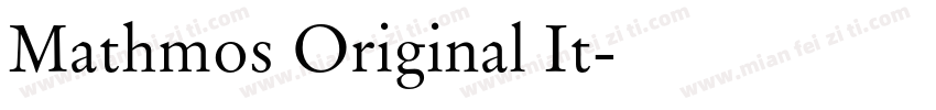 Mathmos Original It字体转换